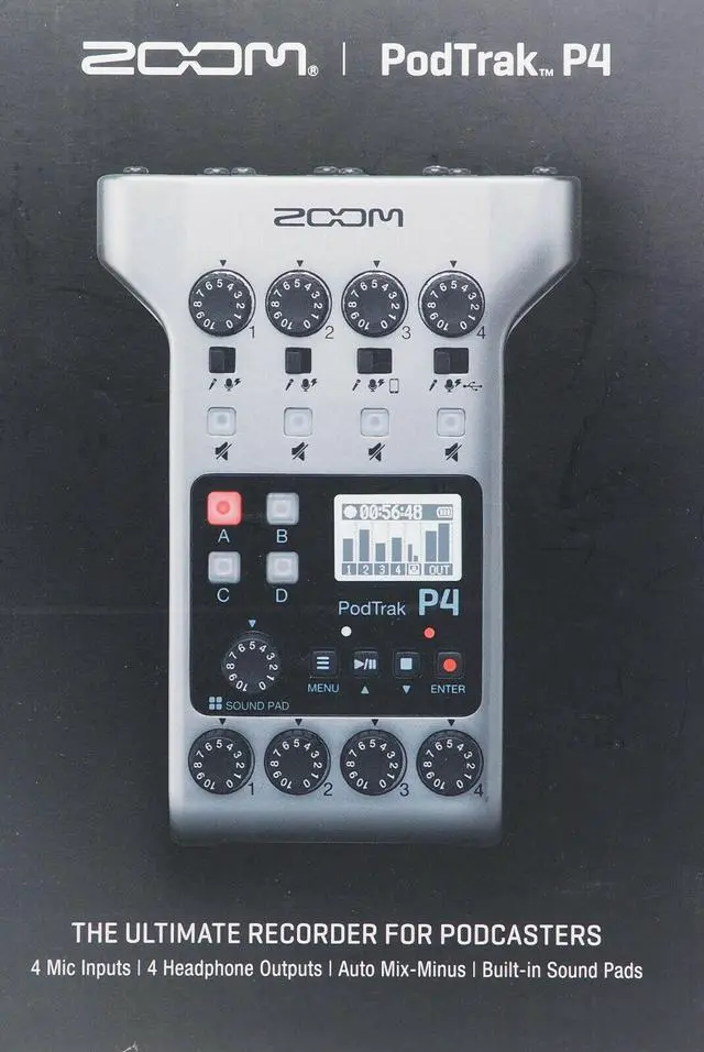 Alt view image 20 of 20 - Zoom PodTrak P4 Portable Multitrack Podcast Recorder