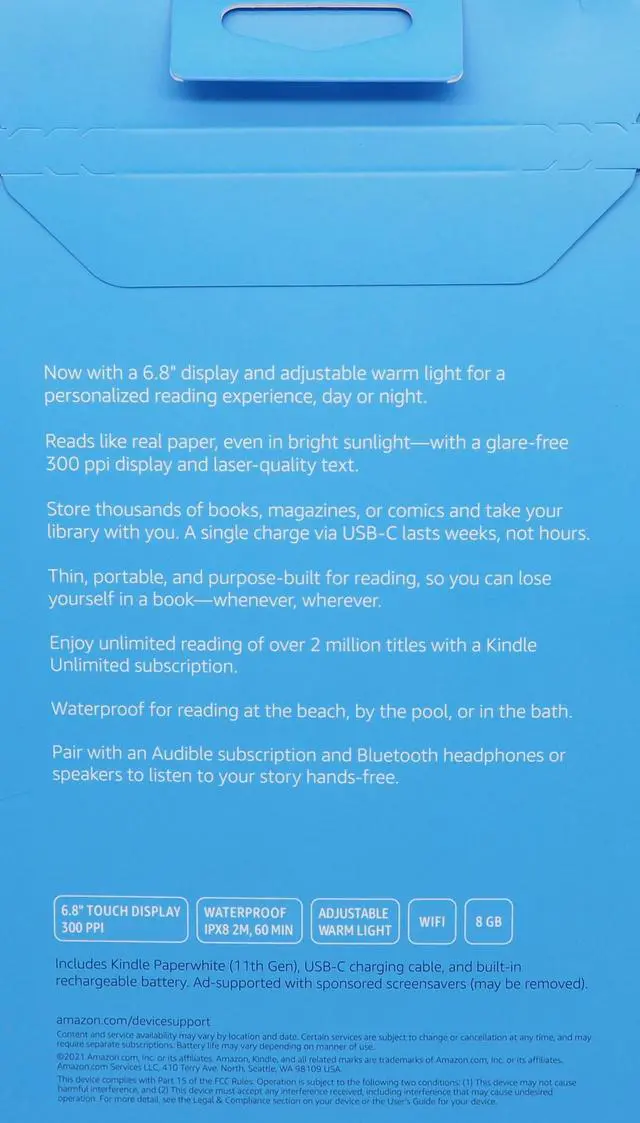 Alt view image 5 of 5 - Amazon Kindle Paperwhite 6.8" 8GB Tablet Black B08KTZ8249