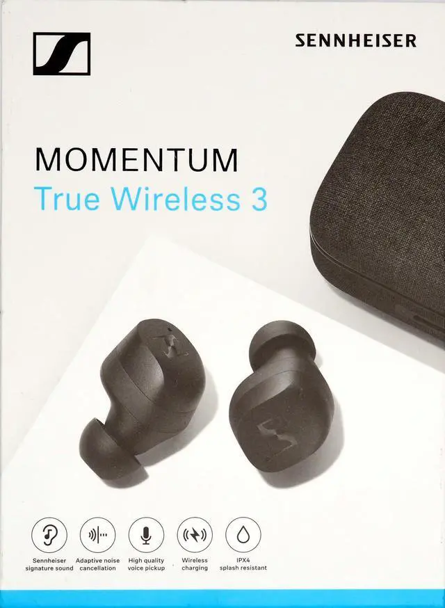 Alt view image 8 of 10 - Sennheiser Momentum True Wireless 3 Earbuds (Black)
