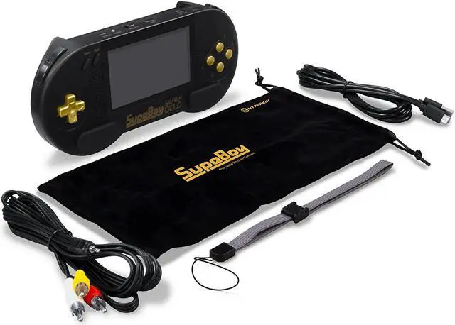 Alt view image 7 of 9 - Hyperkin SupaBoy Portable Pocket Console For Super NES / Super Famicom Black Gold M08889-BKC