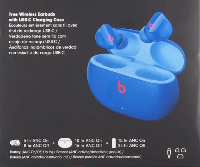 Alt view image 7 of 8 - Beats by Dr. Dre - Beats Studio Buds Totally Wireless Noise Cancelling Earbuds - Ocean Blue (MMT73LL/A) - Ocean Blue