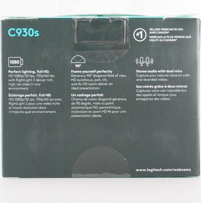Alt view image 5 of 11 - Logitech C930s Webcam 60 fps USB Type A 960001403