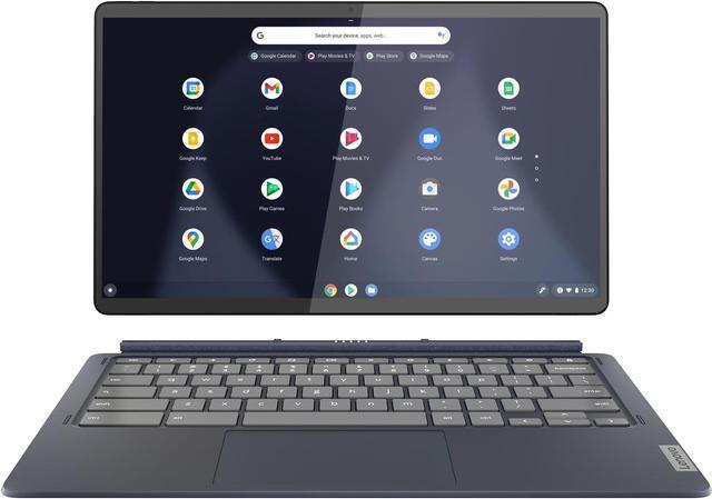 Alt view image 2 of 6 - Lenovo - Chromebook Duet 5 - 13.3" OLED Touch Screen Tablet - 8GB Memory - 128GB SSD - with Keyboard - Abyss Blue 82QS001HUS
