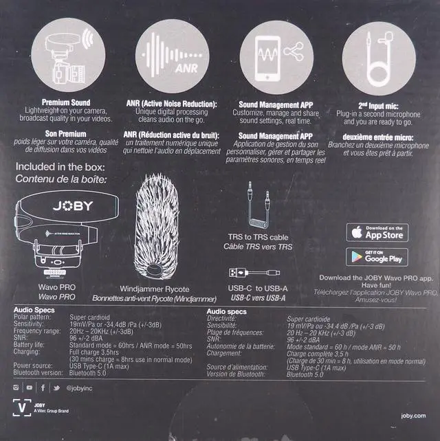 Alt view image 5 of 6 - JOBY Wavo PRO Directional On-Camera Shotgun Microphone, Black #JB01715