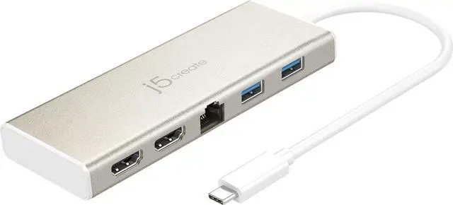 Alt view image 15 of 20 - j5create USB Type-C™ Dual HDMI Mini Dock-Ethernet/ USB 3.1 HUB / PD2.0