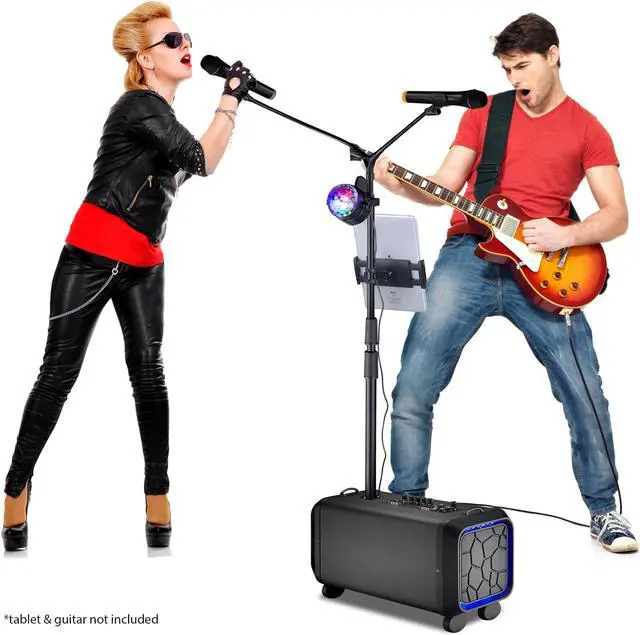 Alt view image 7 of 9 - Supersonic Portable PA System Karaoke Speaker With Remote Control IQ Sound IQ-906K