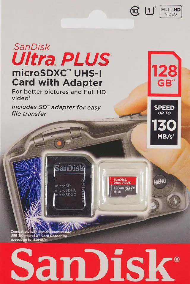 Alt view image 7 of 8 - Ultra Plus 128GB microSDXC UHS-I Memory Card