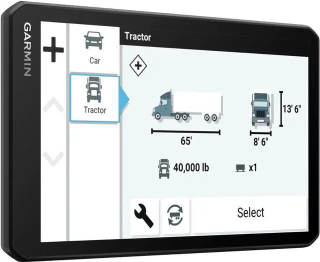 Alt view image 6 of 9 - Garmin dzl OTR710, Large, Easy-to-Read 7 GPS Truck Navigator, Custom Truck Routing, High-Resolution Birdseye Satellite Imagery, Directory of Truck & Trailer Services