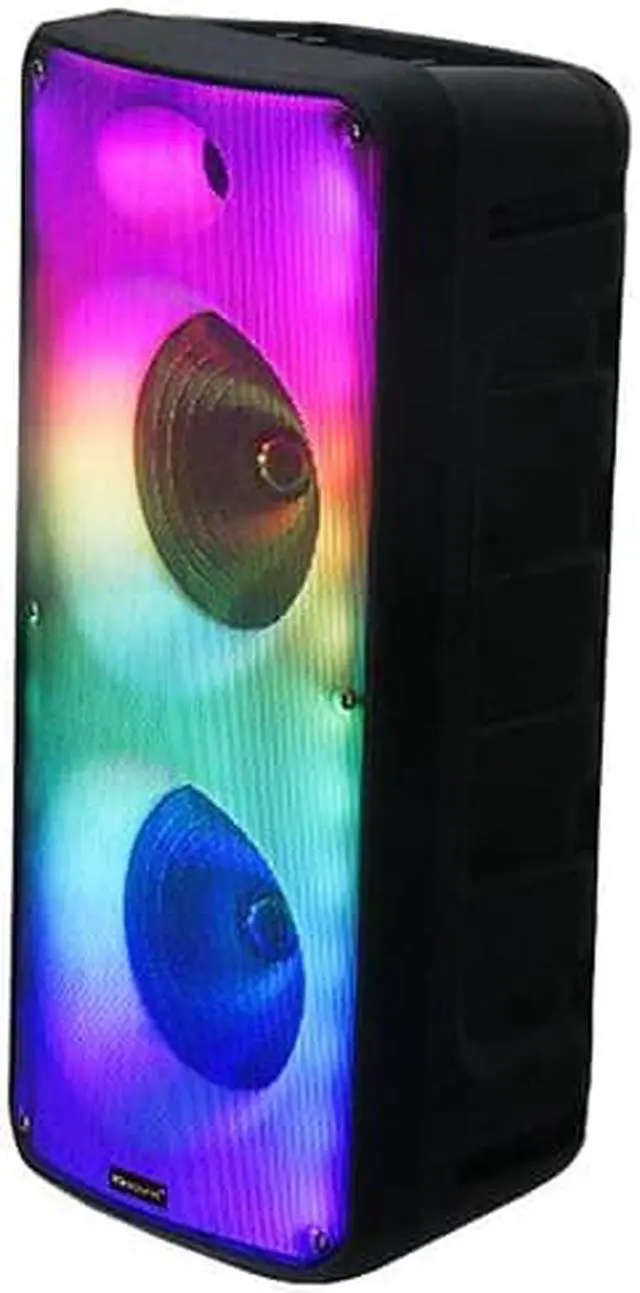 Alt view image 2 of 5 - Supersonic Fire Box 2 x 8 TWS Bluetooth Speaker W/ Light Show & Microphone IQ-7188DJBT