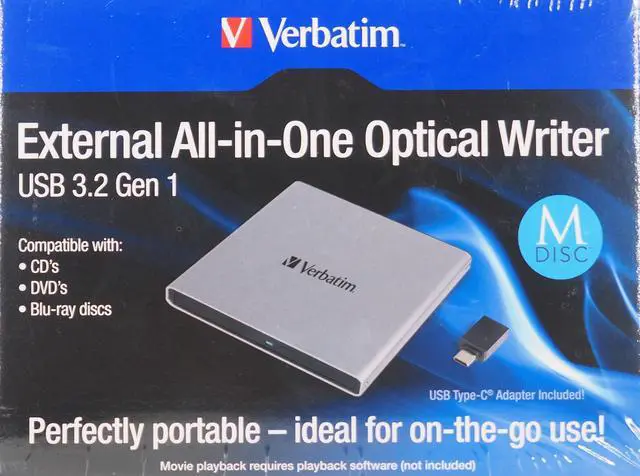 Alt view image 17 of 20 - External USB 3.2 All-in-One Optical Writer 6X Blu-ray/24X CD/8X DVD Write Speed 7109443890