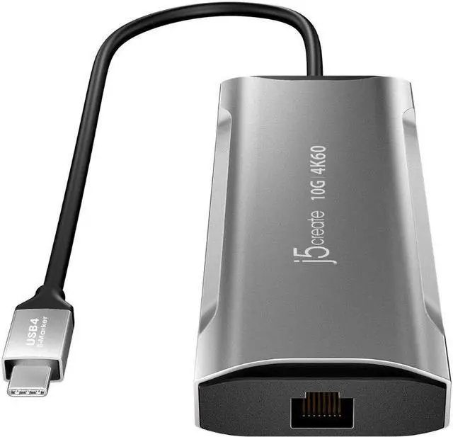 Alt view image 2 of 3 - j5create usb c hub - 4k 60hz hdmi, 2 usb-a 10gbps, usb-c 10gbps with pd 100w, ethernet, | multiport adapter for macbook, chromebook, xps, surface pro (jcd392)