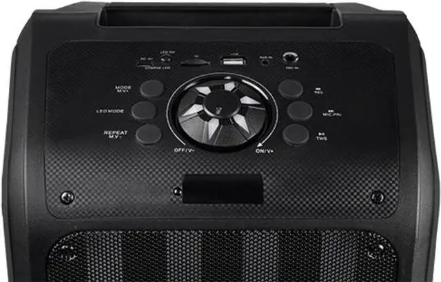 Alt view image 13 of 15 - Supersonic IQ Sound Sound Traveler 20 Watt Portable Backpack Speaker Microphone IQ-8265BT