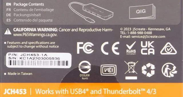 Alt view image 6 of 7 - j5create USB4 8K60 Slim Multi-Hub JCH453