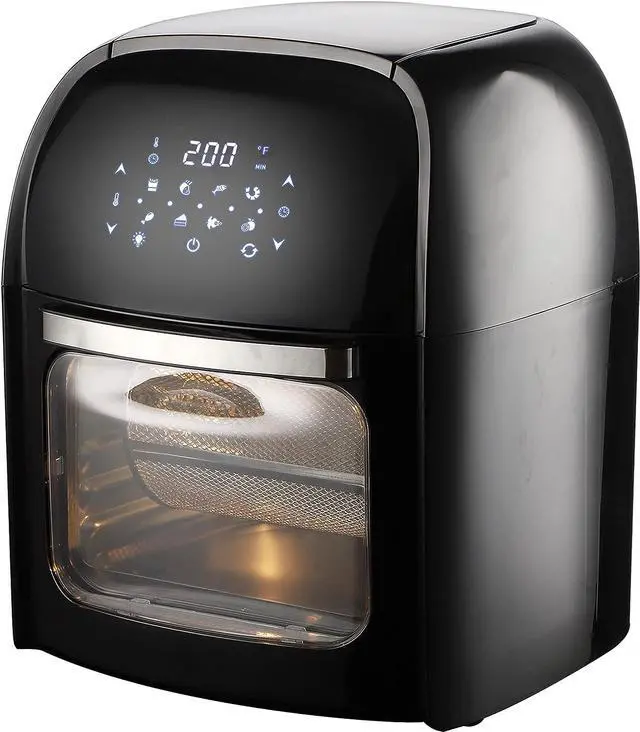 Alt view image 2 of 6 - National NA3004AFBLK 12 Qt. 3-in-1 Air Fryer, Oven, & Dehydrator