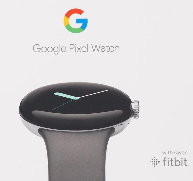 Alt view image 6 of 7 - Google Pixel Watch - Android Smartwatch  - Heart Rate Tracking Watch - Polished Silver Stainless Steel case with Charcoal Active band - WiFi - Grade A