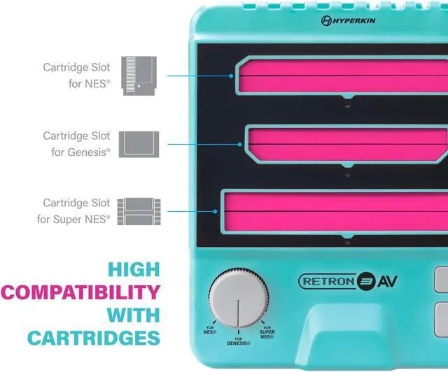 Alt view image 6 of 7 - Hyperkin RetroN 3 AV Console for NES, SNES,Super Famicom, Genesis/Mega Drive Hyper Beach M07168-HYB