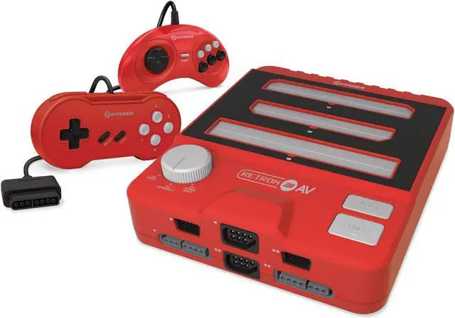 Alt view image 3 of 7 - Hyperkin RetroN 3 AV Console for NES, SNES,Super Famicom, Genesis/Mega Drive  Red M07168-PR
