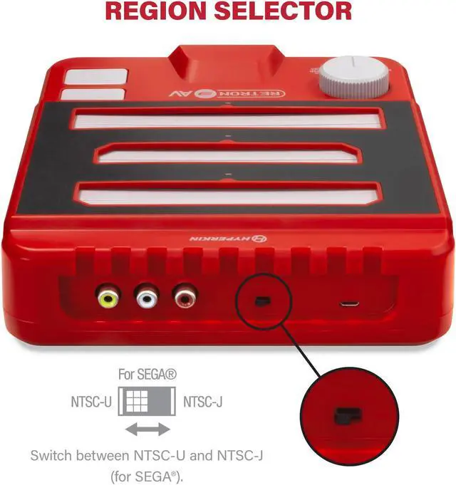 Alt view image 7 of 7 - Hyperkin RetroN 3 AV Console for NES, SNES,Super Famicom, Genesis/Mega Drive  Red M07168-PR