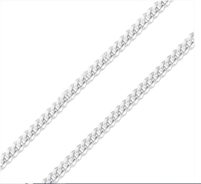 Main image of Solid 925 Sterling Silver Miami Cuban Link Chain Necklace 7mm, 22 in Made in Italy, Unisex, All Ages