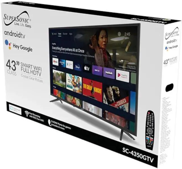 Alt view image 11 of 14 - Supersonic 43 Inch Google Smart LED TV SC-4350GTV