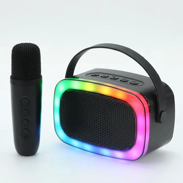 Main image of Supersonic Mini Karaoke Bluetooth Speaker with Wireless Microphone IQ-908K Black