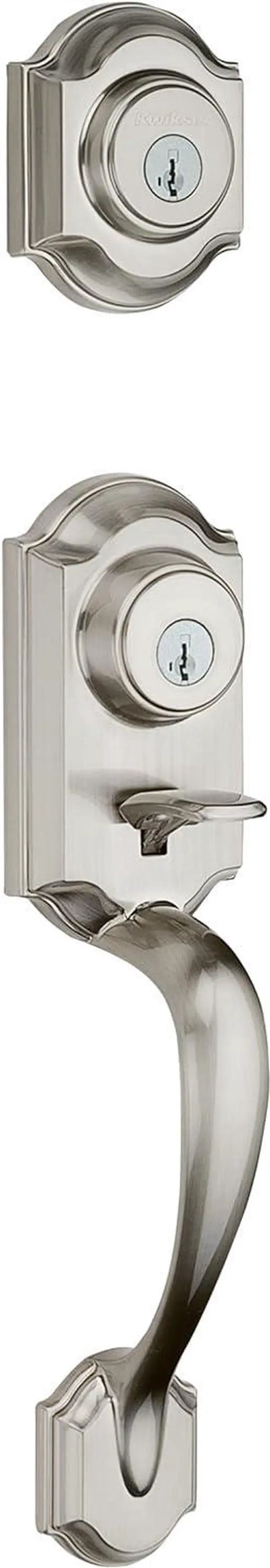 Alt view image 2 of 4 - Kwikset Montara Single Cylinder Exterior Only Handleset, SmartKey Security in Satin Nickel