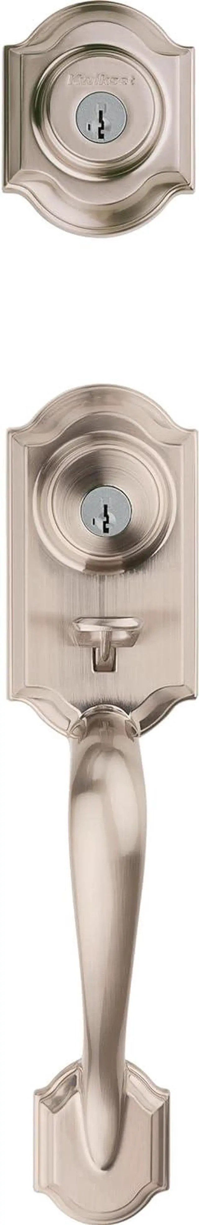Main image of Kwikset Montara Single Cylinder Exterior Only Handleset, SmartKey Security in Satin Nickel