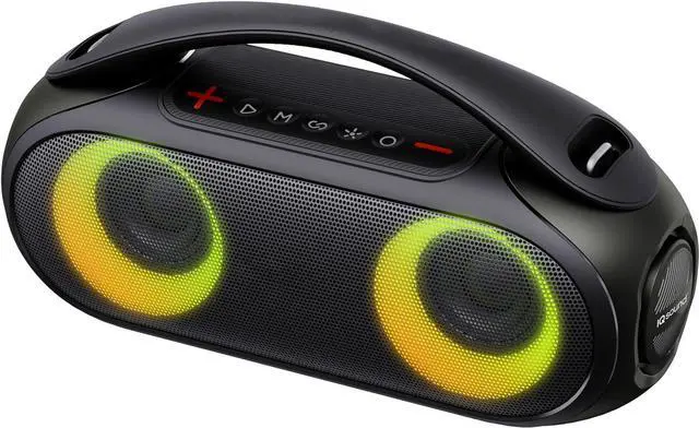 Alt view image 2 of 6 - IQ Sound IQ-3530RGB Portable Bluetooth Speaker with RGB Panel, IPX6 Water Resistant, TWS
