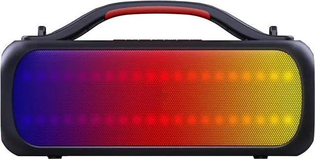Alt view image 2 of 7 - Supersonic IQ Sound IQ-3520RGB 2.0CH Portable Bluetooth Speaker with RGB Panel, IPX5 Water Resistance