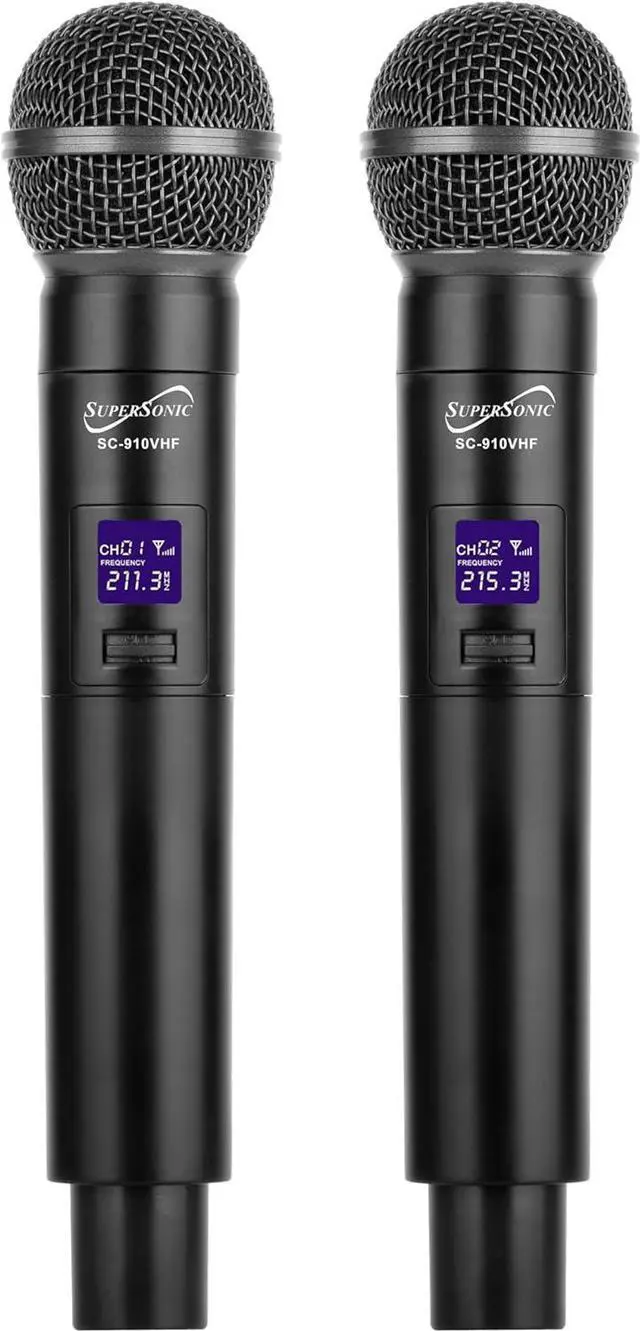 Alt view image 4 of 6 - Supersonic SC910 VHF Dual Microphone System with Dual Transmitters