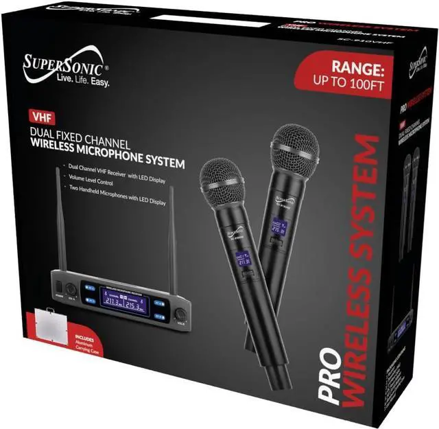 Alt view image 5 of 6 - Supersonic SC910 VHF Dual Microphone System with Dual Transmitters