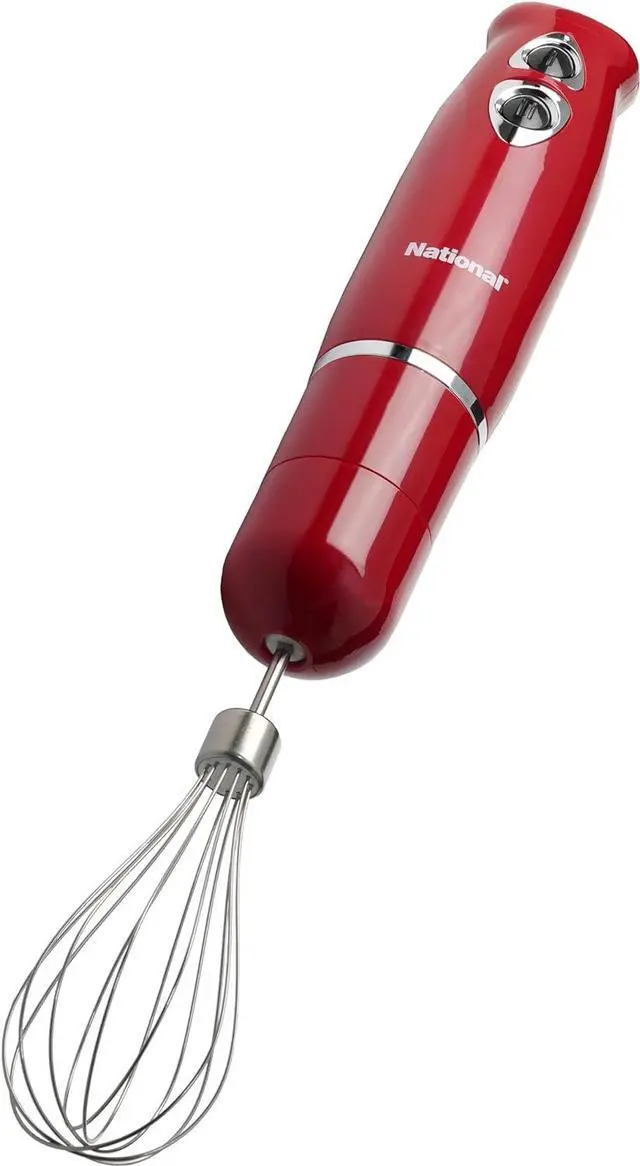 Alt view image 4 of 6 - National 4-in-1 Multi-Purpose Immersion Hand Blender, Mash, Chop and Whisk NA-3104HB Red