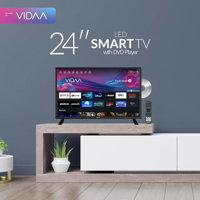 Alt view image 14 of 15 - Supersonic 24" LED Smart HDTV w DVD Player, AC/DC Compatible with Car Cord, 1080p, WiFi, SC-2426SDVD