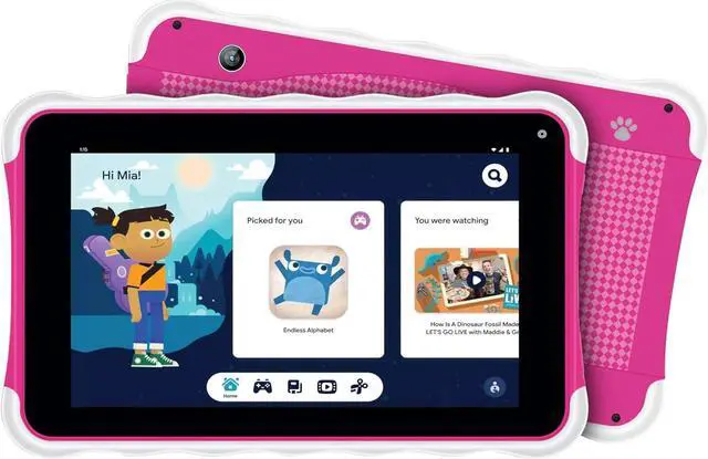 Alt view image 2 of 7 - Supersonic 7-inch Tablet with Android 13, Kids Space, Bluetooth Front/Rear Cameras Pink SC-779KT