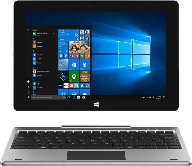 Main image of Supersonic 10.1-inch Tablet with Detachable Keyboard, Windows 11 Tablet Intel Celeron CPU SC-5032WKB