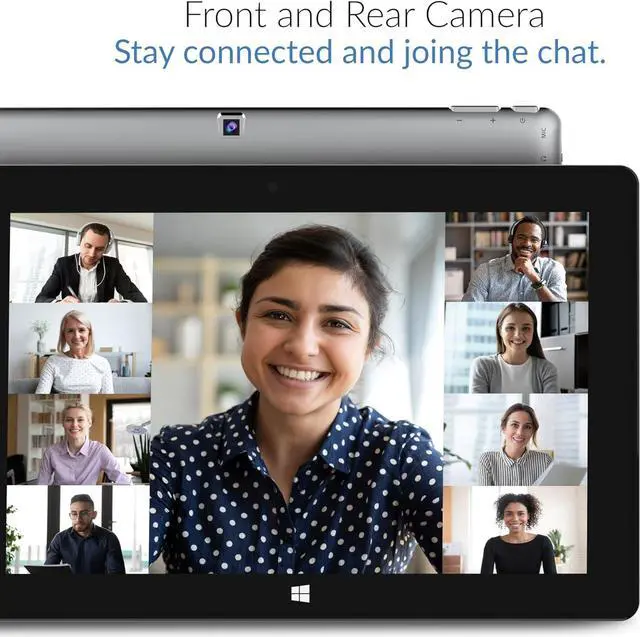 Alt view image 3 of 7 - Supersonic 10.1-inch Tablet with Detachable Keyboard, Windows 11 Tablet Intel Celeron CPU SC-5032WKB