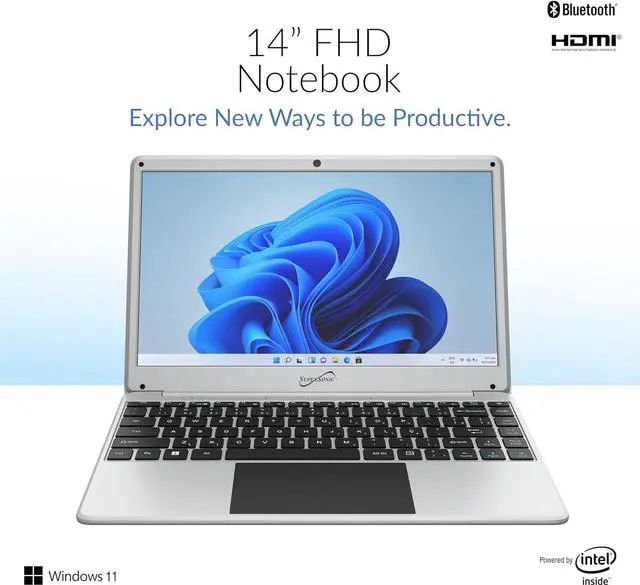 Alt view image 9 of 14 - Supersonic 14-inch FHD Notebook Laptop, Intel Celeron N4120, 128GB, 4GB RAM, Windows 11, SC-5514WNB