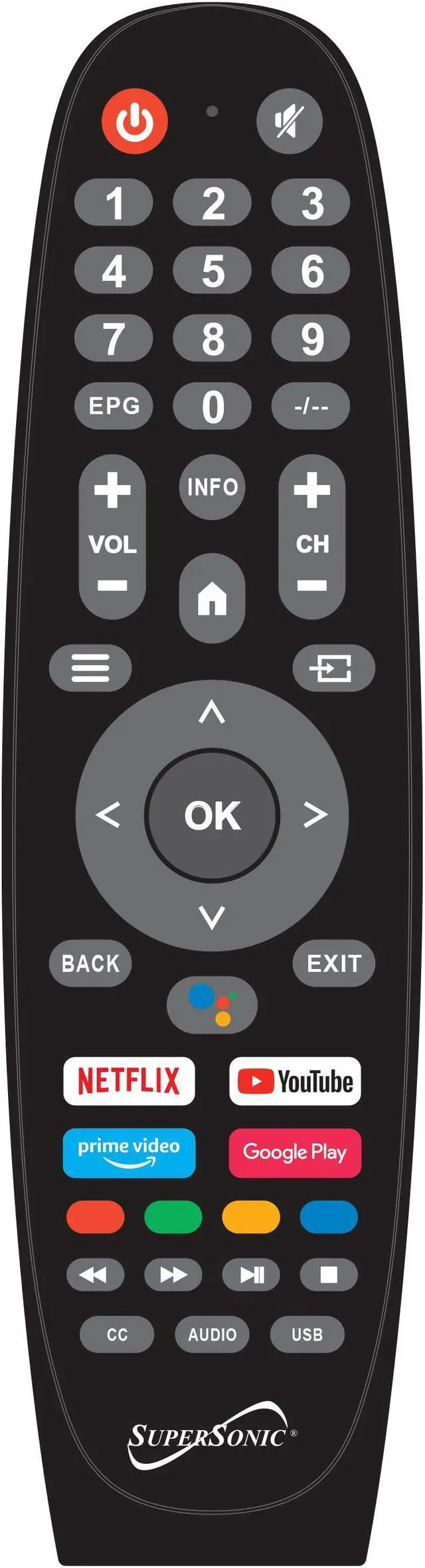 Alt view image 12 of 15 - Supersonic 24 DLED Smart HDTV w Google Assistant, ATSC & NTSC, HDMI USB, AC/DC Compatible SC-2450GTV