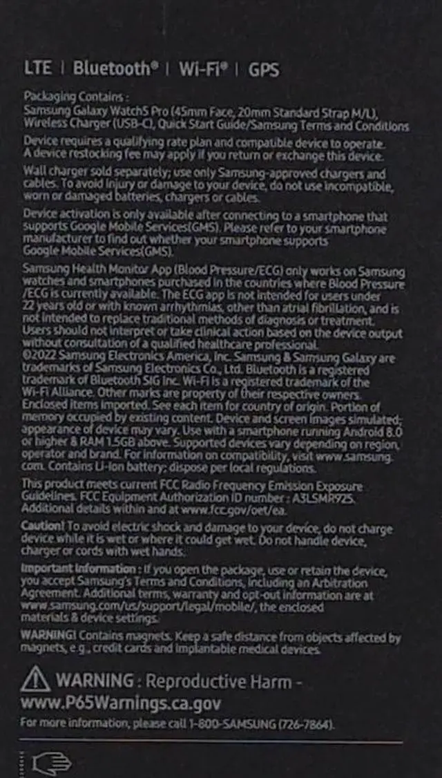 Alt view image 14 of 15 - Samsung - Galaxy Watch5 Pro Titanium Smartwatch 45mm LTE - Gray SM-R925UZTAXAA Smart Watch
