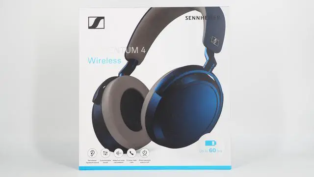 Alt view image 2 of 3 - Sennheiser Momentum 4 Bluetooth Wireless Over-Ear Headphones M4AEBT Denim  Blue
