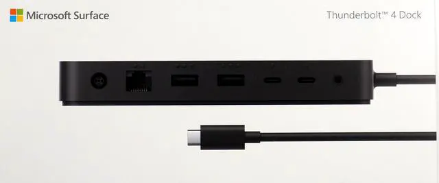 Alt view image 14 of 20 - Microsoft Surface Thunderbolt 4 Docking Station - Black (T8H-00001)