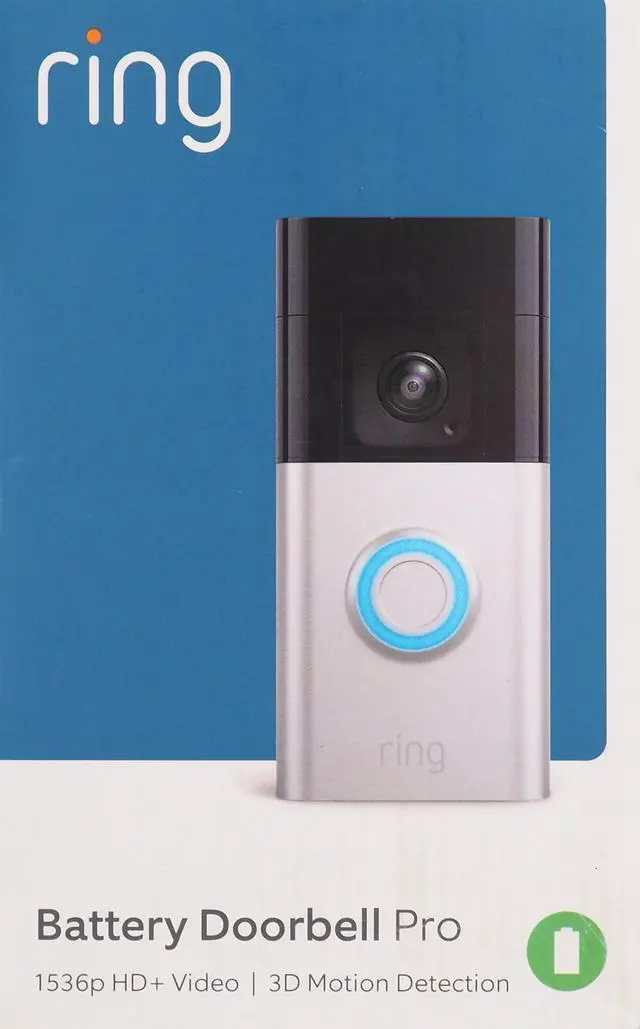 Alt view image 5 of 8 - Ring RINGBATTPRO Battery Doorbell Pro - Satin Nickel