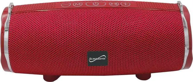 Main image of Supersonic Portable Bluetooth Wireless Speaker Built-in Mic, USB/SD/AUX, FM SC-2322BT Red