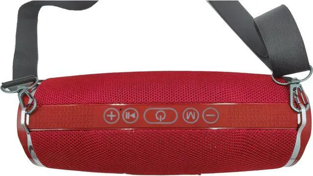 Alt view image 4 of 6 - Supersonic Portable Bluetooth Wireless Speaker Built-in Mic, USB/SD/AUX, FM SC-2322BT Red