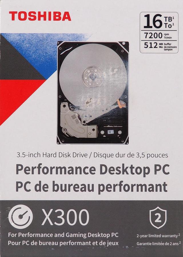 Alt view image 19 of 19 - TOSHIBA X300 HDWR31GXZSTA 16TB 7200 RPM 512MB Cache SATA 6.0Gb/s 3.5" Desktop Internal Hard Drive Retail Packaging