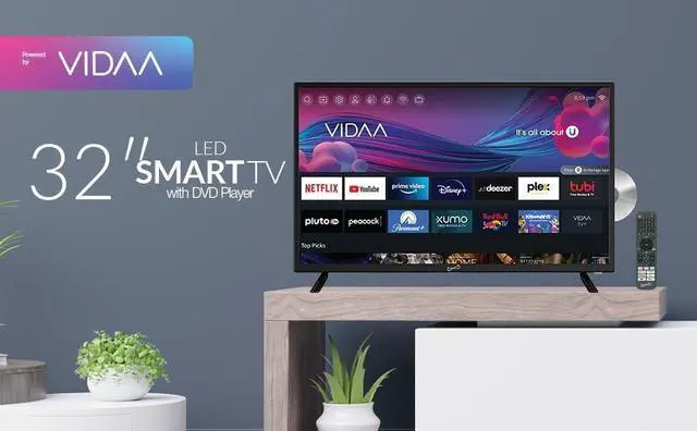 Alt view image 3 of 8 - Supersonic 32-inch LED Smart HDTV w/DVD Player, ATSC & NTSC System AC/DC W/ DC Car Cord SC-3226SDVD
