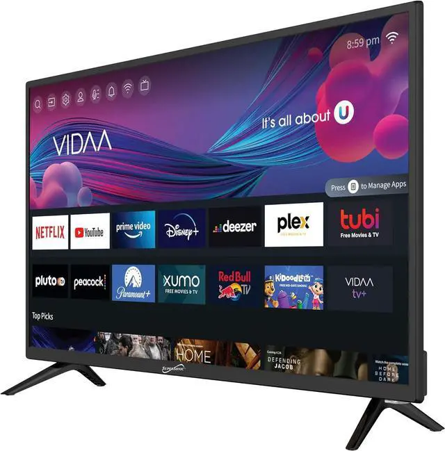 Alt view image 6 of 8 - Supersonic 32-inch LED Smart HDTV w/DVD Player, ATSC & NTSC System AC/DC W/ DC Car Cord SC-3226SDVD