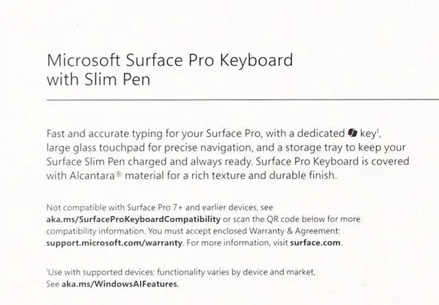 Alt view image 8 of 10 - Microsoft Surface Slim Pen (2nd Edition) and Pro Keyboard for Pro (11th Edition), Pro 9, and Pro 8 Black