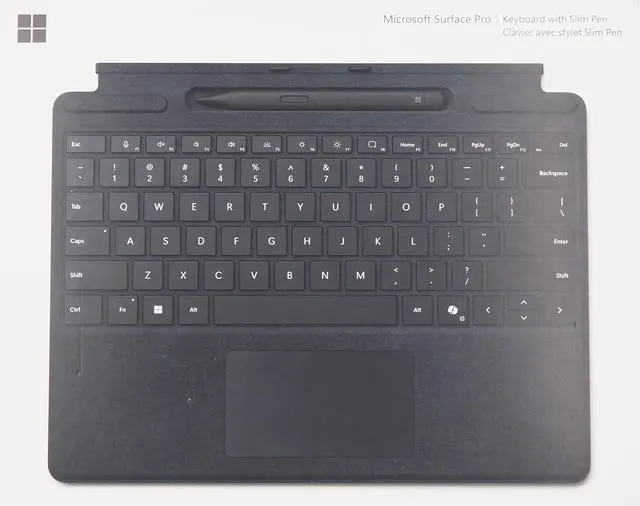 Alt view image 10 of 10 - Microsoft Surface Slim Pen (2nd Edition) and Pro Keyboard for Pro (11th Edition), Pro 9, and Pro 8 Black