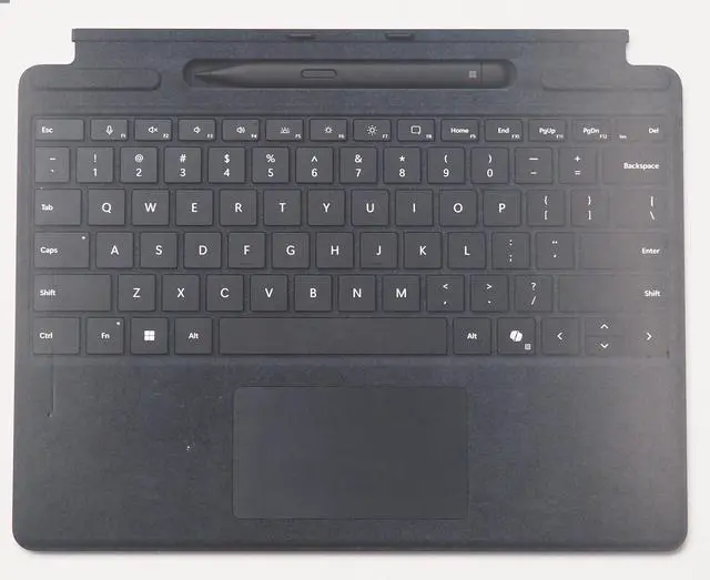 Alt view image 9 of 10 - Microsoft Surface Slim Pen (2nd Edition) and Pro Keyboard for Pro (11th Edition), Pro 9, and Pro 8 Black